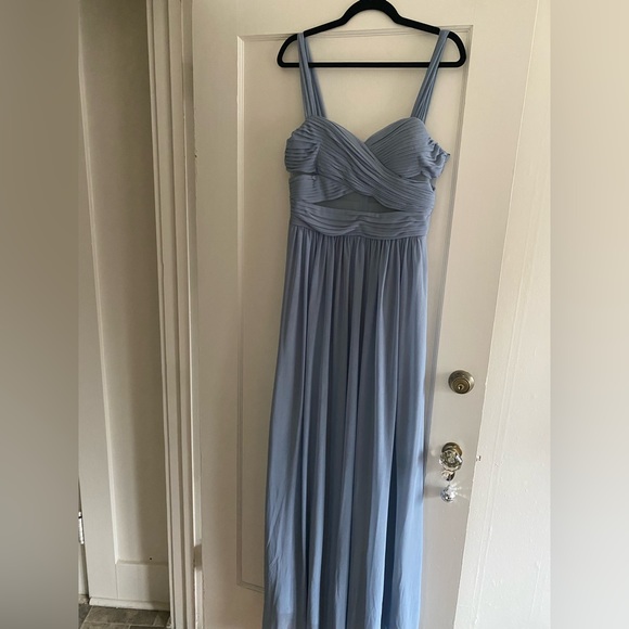 Bridesmaids Dress- Bridey Grey Elyse Dress Dusty Blue - Picture 2 of 5